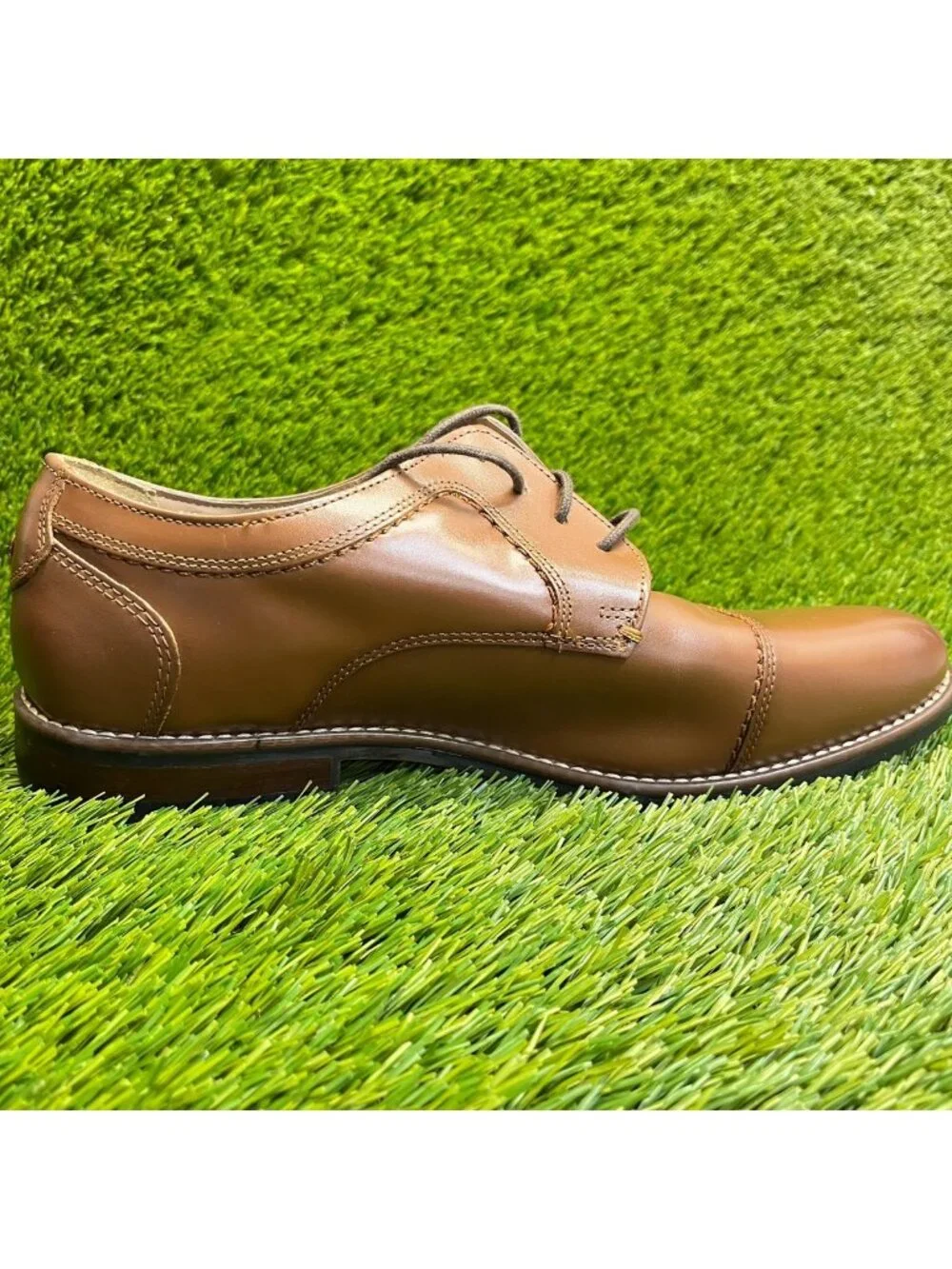 Nunn Bush Westwood Mens Size 10 Brown Classic Cap Toe Oxford Dress Shoes